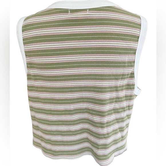 NWOT BP Ringer Tank, Green Kalee Stripe, size 2X - Picture 8 of 11